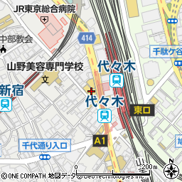 東京都渋谷区代々木1丁目36-4周辺の地図