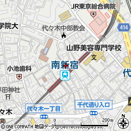 南新宿イザワビル周辺の地図
