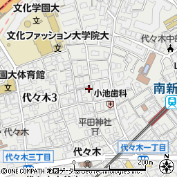 東京都渋谷区代々木3丁目9-11周辺の地図