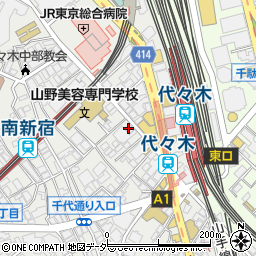 東京都渋谷区代々木1丁目37-1周辺の地図