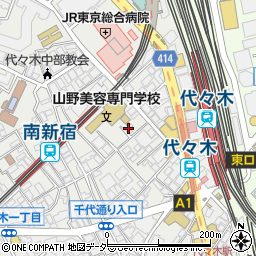 東京都渋谷区代々木1丁目54-5周辺の地図