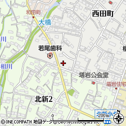 山梨県甲府市西田町2-58周辺の地図