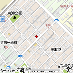 千葉県市川市末広周辺の地図