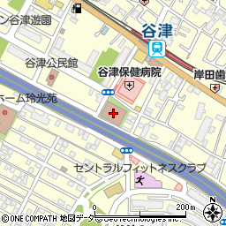 公務員谷津宿舎周辺の地図