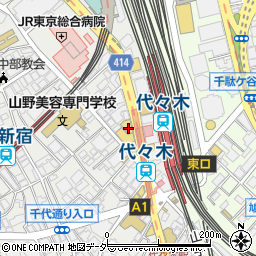 東京都渋谷区代々木1丁目36-1周辺の地図