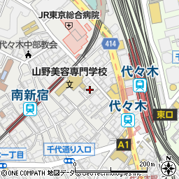 東京都渋谷区代々木1丁目54-4周辺の地図