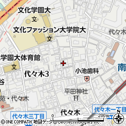 東京都渋谷区代々木3丁目10-7周辺の地図