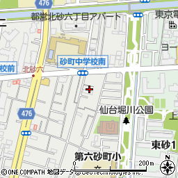 東京都江東区北砂6丁目周辺の地図