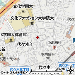 東京都渋谷区代々木3丁目15-15周辺の地図