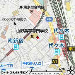 東京都渋谷区代々木1丁目54-1周辺の地図