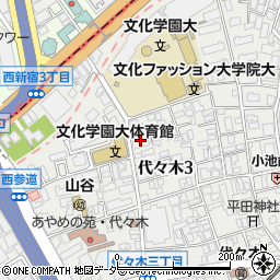 東京都渋谷区代々木3丁目14-3周辺の地図