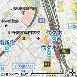 東京都渋谷区代々木1丁目55-1周辺の地図