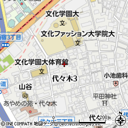 東京都渋谷区代々木3丁目14-14周辺の地図