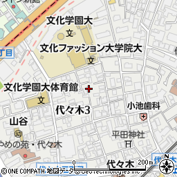 東京都渋谷区代々木3丁目15-1周辺の地図