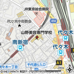 東京都渋谷区代々木1丁目53周辺の地図