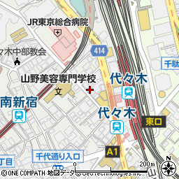 東京都渋谷区代々木1丁目55-2周辺の地図