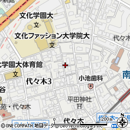 東京都渋谷区代々木3丁目16-7周辺の地図