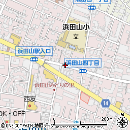 浜田山小学校南周辺の地図