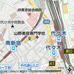 東京都渋谷区代々木1丁目53-4周辺の地図