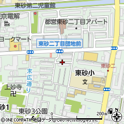 東京都江東区東砂2丁目周辺の地図