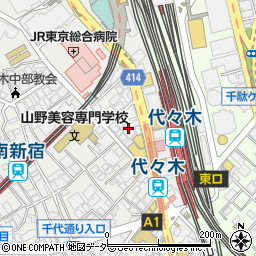 東京都渋谷区代々木1丁目55-10周辺の地図
