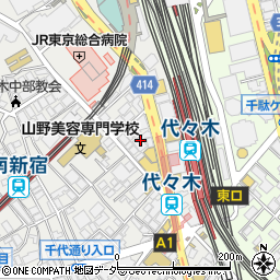 東京医療専門学校　代々木校舎周辺の地図