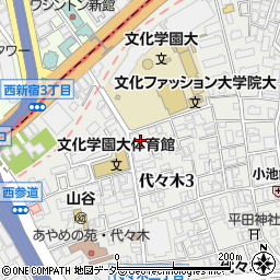 東京都渋谷区代々木3丁目14-5周辺の地図