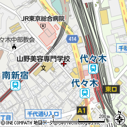 東京都渋谷区代々木1丁目55-4周辺の地図