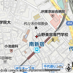 アイビー南新宿周辺の地図
