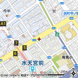 中央区新大橋通パーキングメーター１１周辺の地図