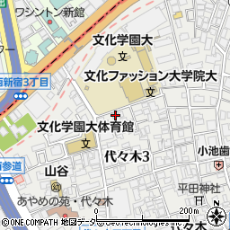 東京都渋谷区代々木3丁目14-8周辺の地図