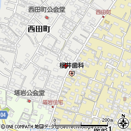 山梨県甲府市西田町3-63周辺の地図