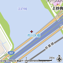 市川大橋周辺の地図