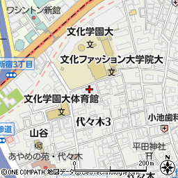 東京都渋谷区代々木3丁目14-9周辺の地図