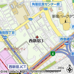東京都新宿区西新宿3丁目周辺の地図