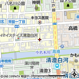 東京都江東区常盤2丁目周辺の地図