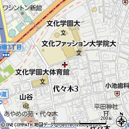 東京都渋谷区代々木3丁目14-10周辺の地図