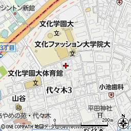 東京都渋谷区代々木3丁目15-3周辺の地図