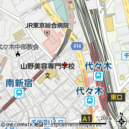 東京都渋谷区代々木1丁目58-7周辺の地図