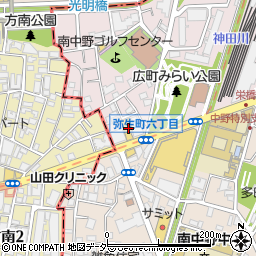 東京都中野区弥生町6丁目10-11周辺の地図