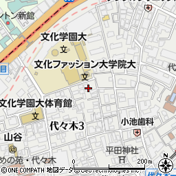 東京都渋谷区代々木3丁目15-7周辺の地図