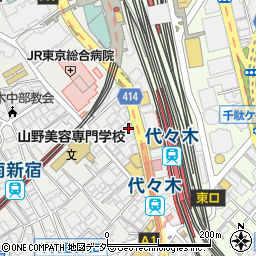 東京都渋谷区代々木1丁目55-8周辺の地図