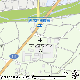 山梨県甲州市勝沼町山414周辺の地図