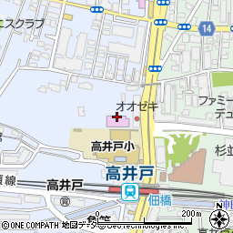 高井戸スイムクラブ周辺の地図