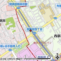 西新宿四周辺の地図