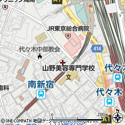 小田急電鉄小田急南新宿ビル周辺の地図