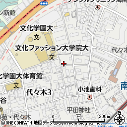 東京都渋谷区代々木3丁目17-6周辺の地図