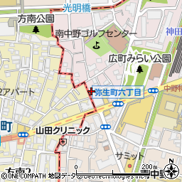東京都中野区弥生町6丁目10-1周辺の地図