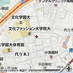 東京都渋谷区代々木3丁目17-7周辺の地図