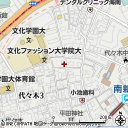 東京都渋谷区代々木3丁目17-3周辺の地図